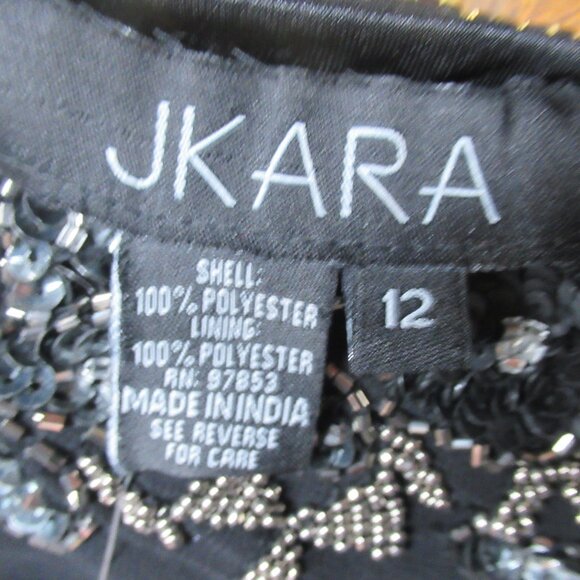 JKara Black Formal Dress with Sequin and Beaded Detail - Picture 12 of 12